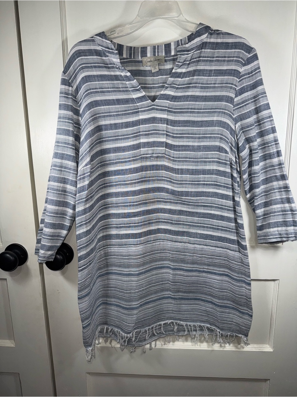 Charlie Paige Blue and White Striped Tunic